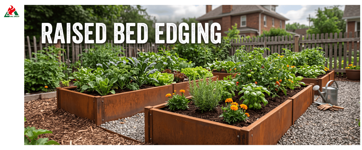 Corten Steel Edging Raised Bed Application